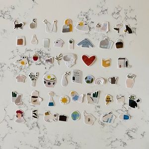 50 Minimalist Random Pattern Stickers
